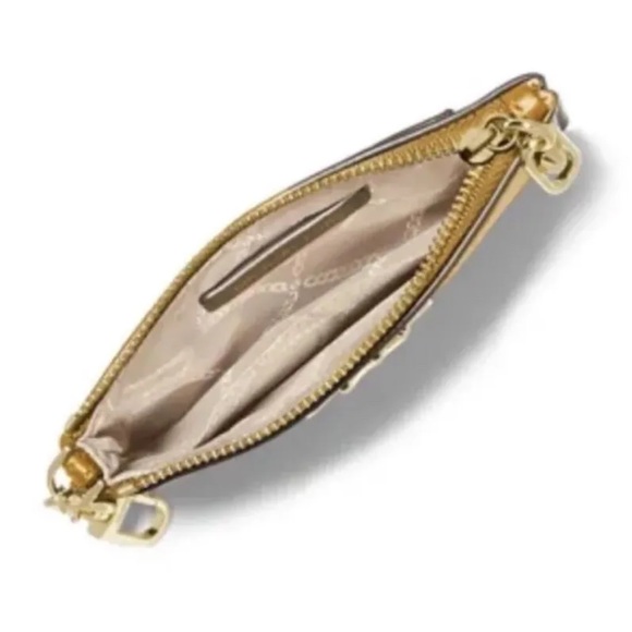 MICHAEL KORS Parker Key Card Holder Card Coin Case Marigold NWT Signature - Picture 3 of 4